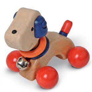 NWT NIC Walter Wooden Push Along Puppy